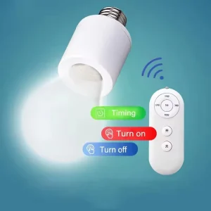 E27 Wireless Remote Control Smart Timer Switch 85V 265V Lamp Holder Multi Light Switch Baby Room Bedroom Home Smart Timer Switch