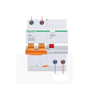 EA9AR Series Residual Current Protection Circuit Breaker 2P Breaking Capacity 6KA C type 30mA Multi Current Optional