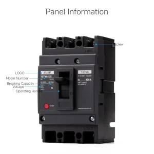 EAST 3P 100A YSTM6 125 Moulded Case Circuit Breaker MCCB for Power Distribution