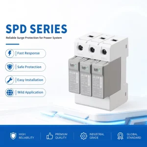 EAST 3P DC 1500V 20kA 40kA T2 SPD Surge Protective Device Copper Plastic for Solar PV Lightning Protection YST D6