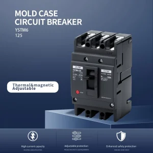EAST 50KA YSTM6 125 3P 125A Molded MCCB Case Circuit Breaker for Industrial Power Distribution Systems