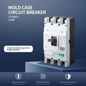 EAST Intelligent Measurement Adjustable Moulded Case Circuit Breaker MCCB 400V 3 Phase 3P 50kA Breaking Capacity Copper
