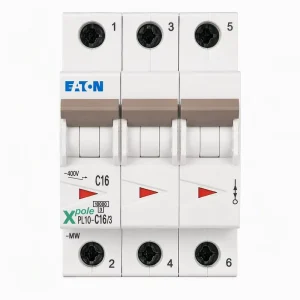 EATON PL10 Series MCB Miniature Circuit Breaker 3P 4P 16A C Curve 10kA 400V AC 50Hz 60Hz CE Certified Factory Direct Stock