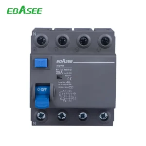 EBASEE or OEM Factory Rccb 2P 4P Type B Residual Current Circuit Breaker Differential 30 Ma Rcd Residual Current Device