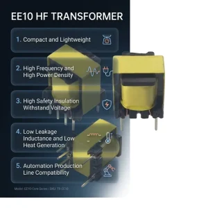 EE10 Ferrite Core Transformer 12V 24V for Server Power Supply High Power Density Switching Transformer