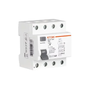 EKL6 100B TUV CE Approved 10KA 3P+N 63A 30mA Type B RCCB RCD ELCB Breaker
