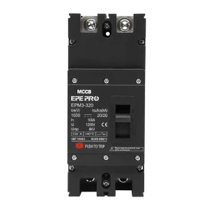 EPEPRO EPM3 320 3P 63 320A DC1250V 320A 63A Thermal Magnetic Trip Unit Copper Mccb Moulded Case Circuit Breaker for Solar