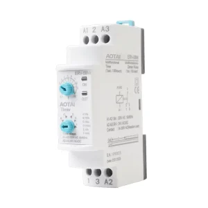 ERV-08M High Power Miniature Multifunctional Timer Relay AC 150-260V 5A Silver Alloy Contacts 50/60Hz DIN Rail Mounted