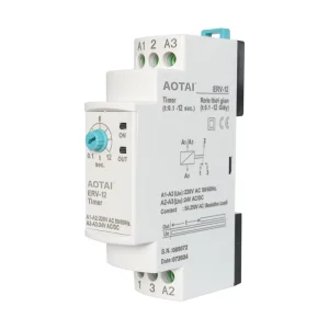ERV 12 Miniature High Power Electronic AC Voltage Single Phase Delay Timer Relay 50 60Hz Silver Alloy AC 150 260V General