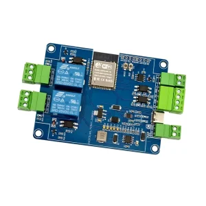 ESP32 Dual Relay Module with RS485 Modbus 2-Channel Input/Output Opto-Isolated WiFi + BT Industrial Automation Controller