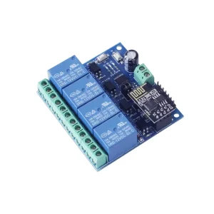 ESP8266 12V WiFi Smart Home IoT Relay Four Way Remote Control Switch with Mobile APP for Home Automation