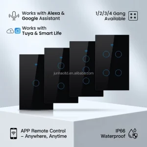 ETL SAA Certified Smart Light Switch WiFi Zigbee 10A Alexa Control Tuya Smart Life App Intelligent Interruptor