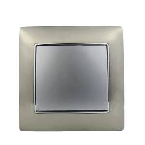 EU Standard Metal Panel PC Material 10A Electrical Light Push Button Home Switch 1 Gang 1 Way Luxury Style CE Certified