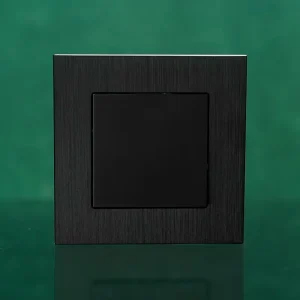 EU Standard Push Button On Off Switches Black Gold Grey Color Brushed Aluminum Panel One Gang One Way Switch