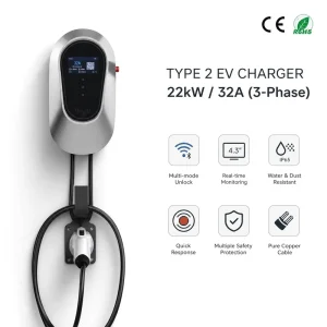 EV Wall Charger 22kW GPT 22kW EV Wall Chargers 22kW 32A Three phase GBT EV Wallbox Charger 22kW Charger for BMW