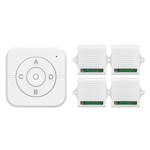 EV1527 Learning Code DC 3V Wireless Single Channel Switch 315MHz 433MHz Remote Controller Plastic 5 Buttons 100m Range for Smart