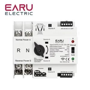 EWeLink WiFi Smart Remote Control 2P AC 230V ATS Dual Power Automatic Transfer Electrical Selector Switch Uninterrupted EAATS A