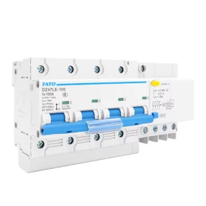Earth Leakage Circuit Breaker High Current 63A 80A 100A 230V 400V AC 4Poles With Overload ELCB RCBO RCD C Type