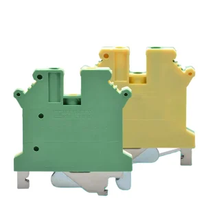 Earth Terminal block 4mm2 Feed Through Terminal Block grounding wiring terminals universal din rail screw type Jut1-4PE
