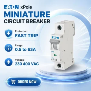 Eaton Moeller PL10 Series PL10 C40 40A 1P 10kA CE CCC ISO Miniature Circuit Breaker MCB for Industrial Switchboard Systems