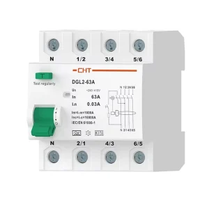 Electric Anti-shock Earth Leakage Circuit Breaker RCCB 2 Poles 4 Poles Residual Current Circuit Breakers
