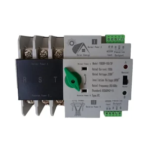 Electric Generator City Power Changeover Automatic Protector PV Solar PC ATS Dual Power Transfer Switch 3-Pole 100A 230V