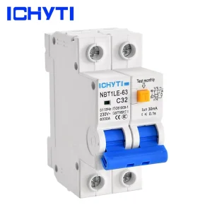Electric Manufacturer Low Voltage Residual Current 30A Overload 6kA RCBO Plastic Mini Circuit Breaker Rail Mounting