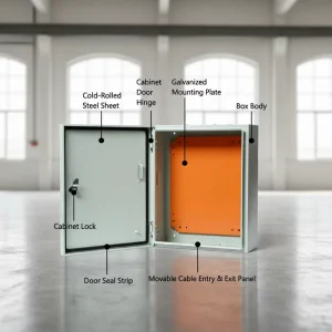 Electrical Enclosure Metal MCB Power Distribution Panel 3 Phase Industrial Indoor Low Voltage Switchgear IP66 Powder Coated