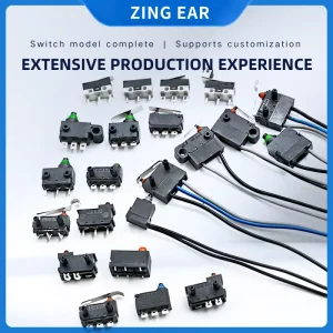 Electrical IP67 Wire Lever Roller SPST SPDT Rubber Button Mini Waterproof Detector Snap Action Limit Micro Switch Microswitch