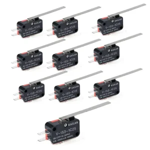Electrical Micro Switches V 153 1C25 Limit Switch Long Straight Hinge Lever Type SPDT Switch for Instrument Measure