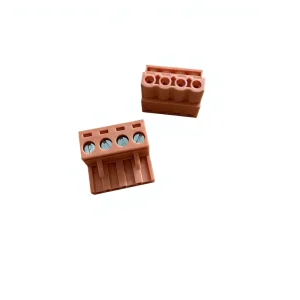 F2EDGK 5.08 4P Orange Pluggable Terminal Block 5.08mm Pitch 4Pin PCB Screw Terminal Connector Plug 300V 15A