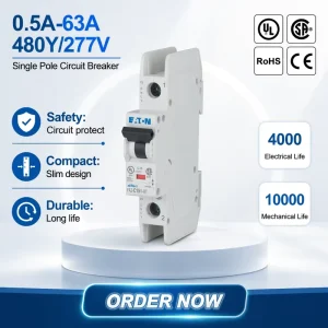 FAZ Series FAZ-C15/1-RT 15A 1P CCC Miniature Circuit Breaker for Residential Distribution Box
