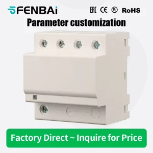 FENBAI Combined T1 T2 AC DC SPD Surge Arrester 20KA 40KA Single Three Phase 220V 385V 1000V 1200V PV Lightning Protector