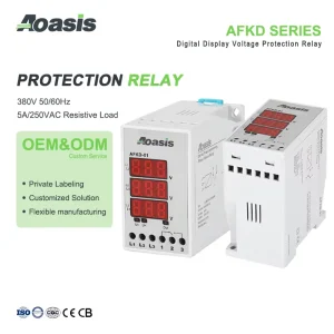 FKD 01 Digital Fixed Asymmerty Phase Failure Relay 380V Operation Voltage 3 Phase Voltage Controlled Relay Manufacturer