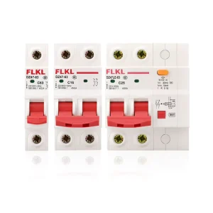 FLKL DZ47 63 C20 C63 Air Switch 1 2P 3P Single Double Pole Miniature Circuit Breaker Three phase 32A Household BCD Curve C