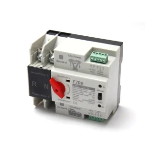 FLQ1-63 PC Type 63A ATS Dual Power Automatic Transfer Switch 2P 63A Rated Voltage 220VAC 10kA Breaking Capacity