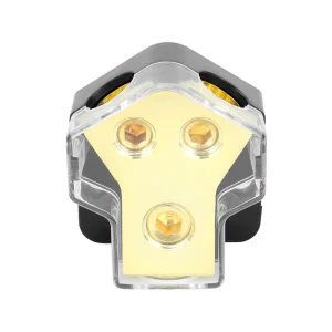 Factory 1 in to 2 Out Power Distribution Block Pure Copper Nickel Plated DC Power Splitter for Solar RV and Industrial
