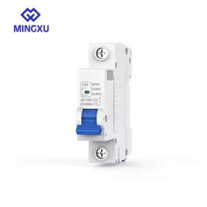 Factory 6 15 63A Miniature Circuit Breaker Industrial Mini MCB with Breaking Capacity Plastic Copper Din Rail Mount 1P 2P