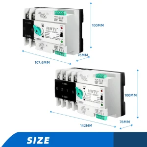 Factory ATS Dual Power Automatic Transfer Manual Switch 125A Din Rail Breaker 4P PC Type