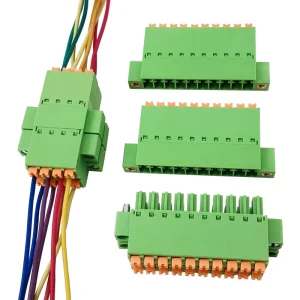 Factory Direct 3.81mm Low Profile Flanged Push in Spring Clamp Header & Double Row Plug Male Female Terminal Block for In Line
