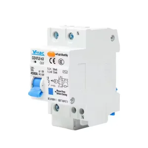 Factory Direct DZ47LE-63 Miniature Circuit Breaker Earth Leakage ELCB RCBO RCB RCD 6A 10A 16A 20A 25A 32A 40A 50A 63A MCB Types