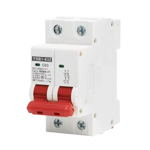 Factory Direct Sale YSB1-63Z Series 1P Small Photovoltaic DC Circuit Breaker Overload Short Circuit Protection