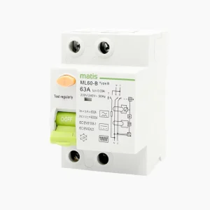 Factory Direct Sales Rccb Type B Rcbo elcb rcd 2p 4p 30ma 40a 63a Mccb Electric Earth Leakage Circuit Breaker