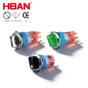 Factory Plastic Rotary Switches 16mm Panel Locking Speaker 2 Position 5A Maintion Selector Switch
