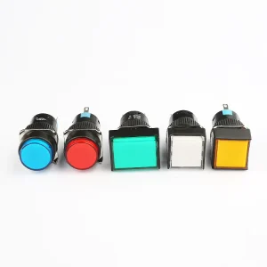 Factory Supply 16mm No Nc Double Pole 6 Pin Push Button Switch