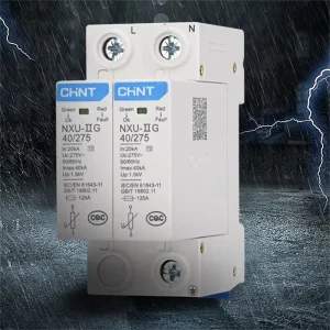 Factory Supply NXU Series T2 Industrial Surge Protector 40kA 385V 1P/2P/3P+N/4P Modular Lightning Protection SPD