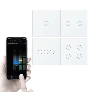Factory UK/EU 1/2/3/4 Smart Switch Google Alexa Amazo Smart Life Tuya Zigbee Wifi Remote Control Switches and Socket