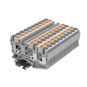 Feed Through Conductor and Ground Terminal Blocks DP10 PE PT 10 PE Push in Spring Terminal Blocks