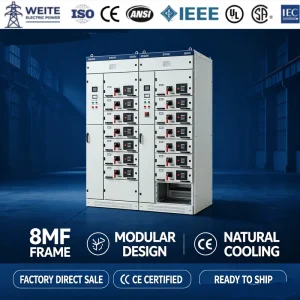 Fixed Type AC Low Voltage Metal Distribution Cabinet Model GGD Domestic Components Rated Voltage