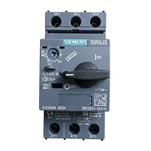For 3Rv2 Series Plastic Industrial Motor Protection Circuit Breaker 3RV2011-1EA10 3P 100kA Panel Mount